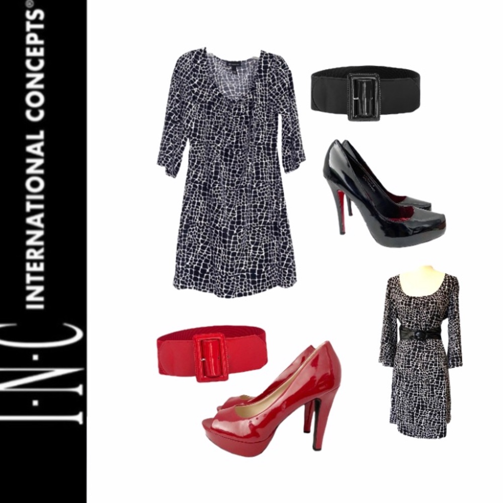 Very pretty Inc graphic print sheath dress